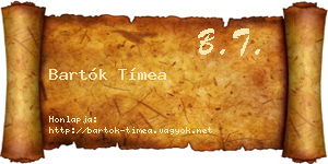 Bartók Tímea névjegykártya